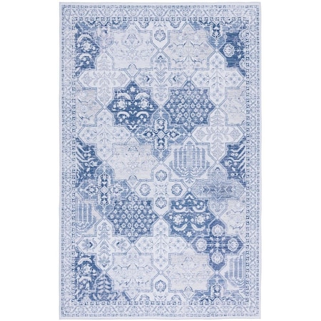 Safavieh 3 x 5 ft. Tucson Power Loomed Rectangle Area Rug Grey & Navy TSN193F-3